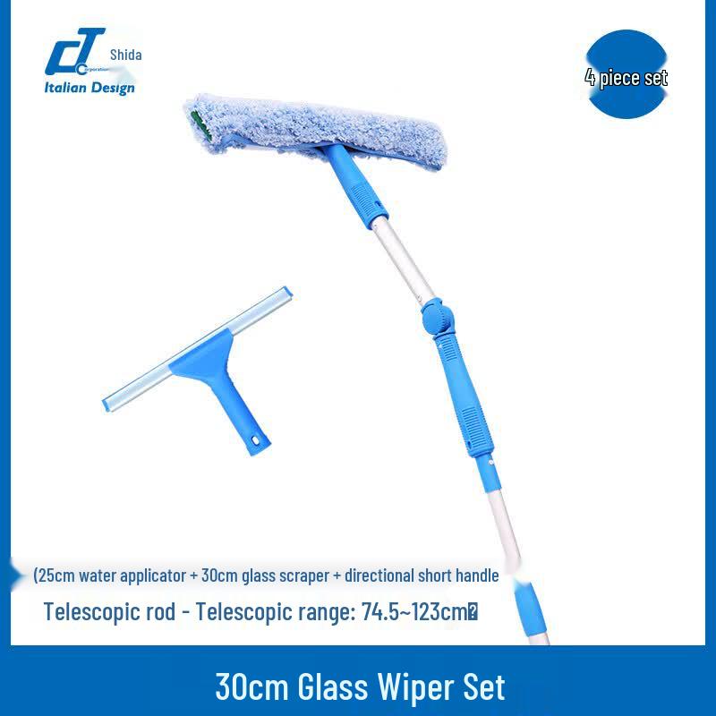 CT Shida Lightweight Window Squeegee Kit with Telescopic Pole