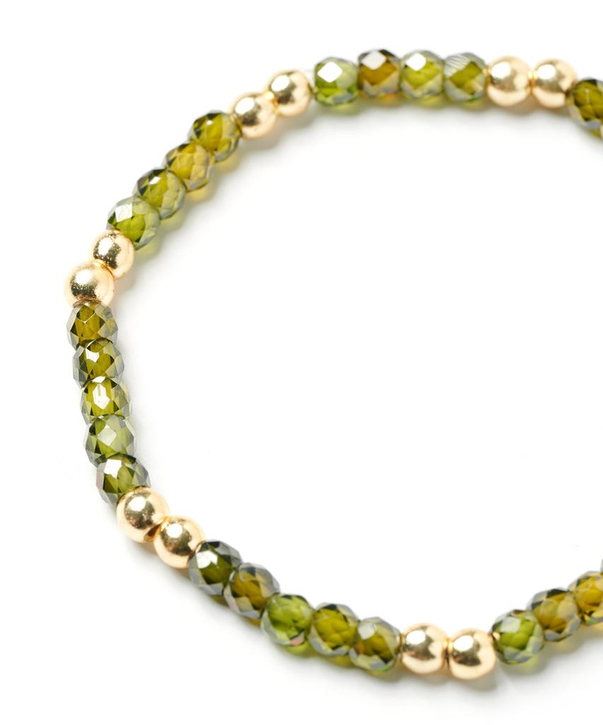 Polalita Gold Olive Mix Bracelet (Plt-Br-057_Gn)