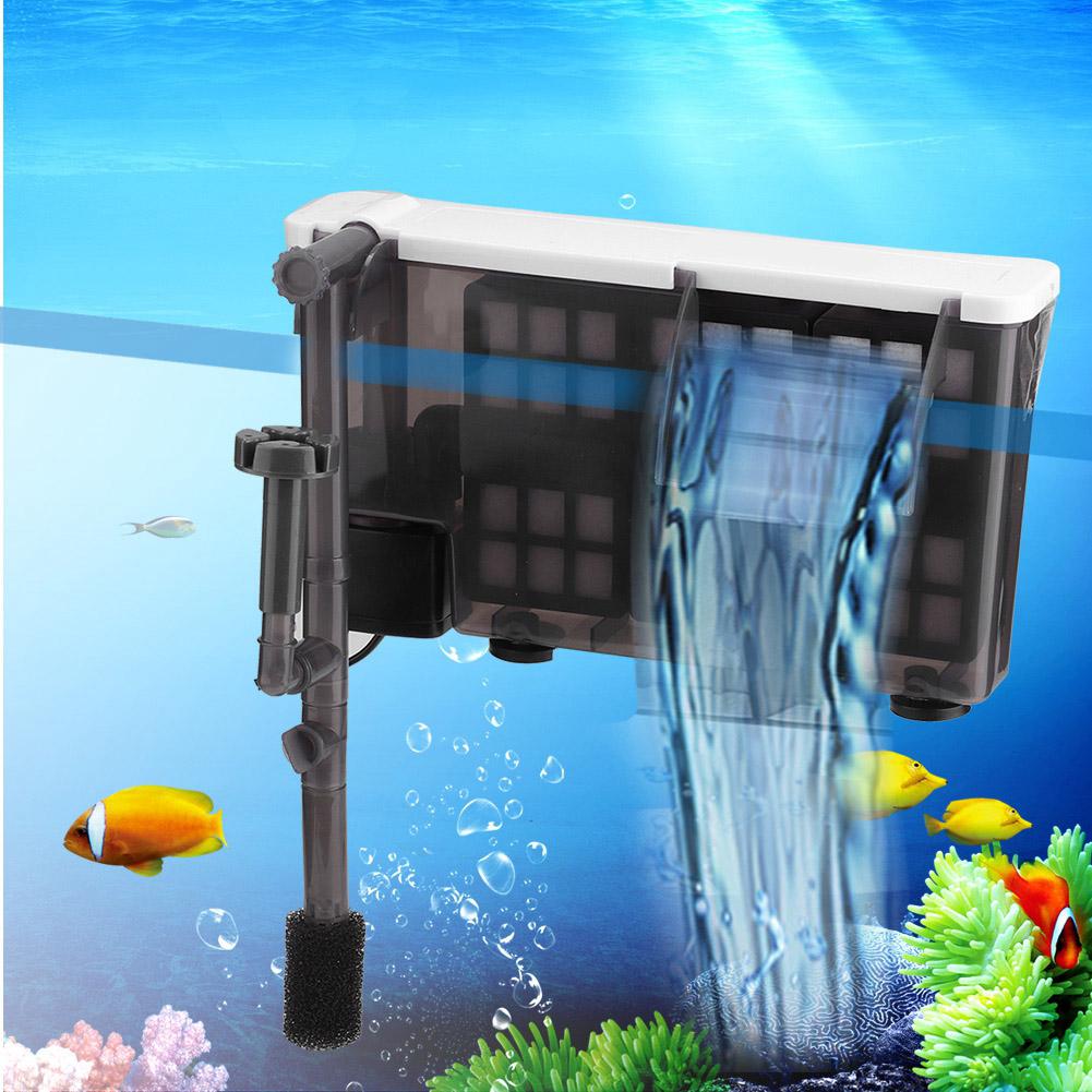 Aquarium Fish Tank Hang on Waterfall Filter Oxygen Submersible Pump Water Filtration (HF 1000)