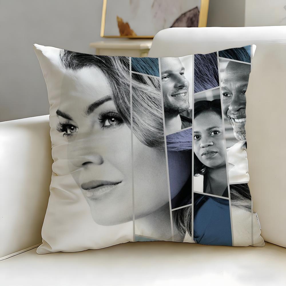 classic TV series Greys Anatomy Cushion Cover Soft EasyWash Pillow Case Versatile for Couch Bed Travel and Office