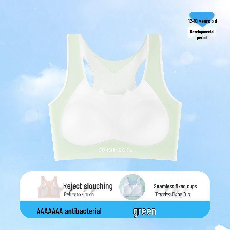 Girls' Sports Shockproof Bra for Puberty Development In Junior High School