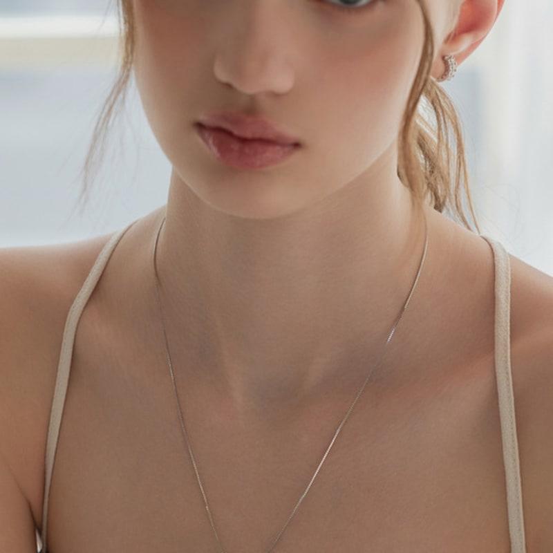 TATIANA (925 Silver) Shiny BL Ring Necklace NZ2470