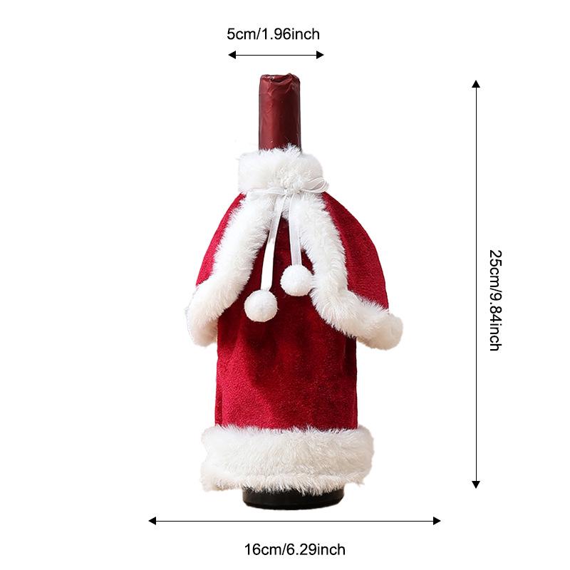 Cross-Border Christmas Wine Bottle Gown - Festive Red Wine Cover for Home Dining Table Decor.