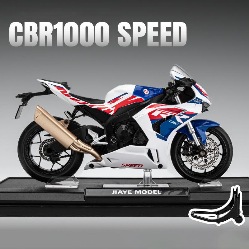 

1/12 Honda CBR1000RR 2022 модель мотоцикла из сплава игрушечная коллекционная машинка со звуком и светом амортизатор внедорожный автоцикл игрушка в подарок синий