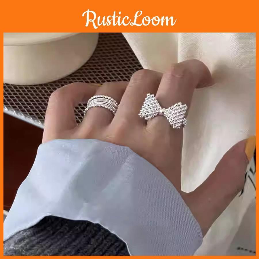 Unique And Elegant Copper Butterfly Knot Ring For Women Versatile Open Design Perfect For Fashion Lovers