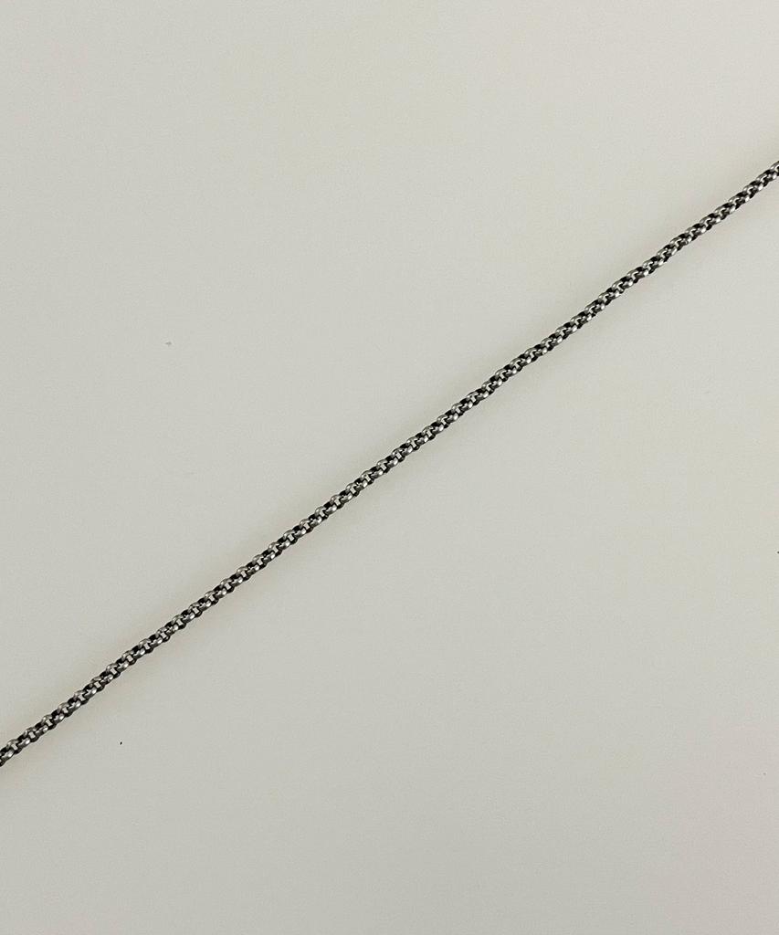 Sexto [Necklace][Surgical Steel] Bl 3Mm Chain Necklace Vintage Silver