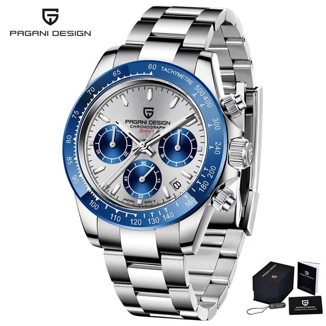 40MM PAGANI DESIGN V2 Quartz Watches for Men Top Brand Automatic Date Wristwatch Luxury Sapphire Glass Sports Chronograph Clock