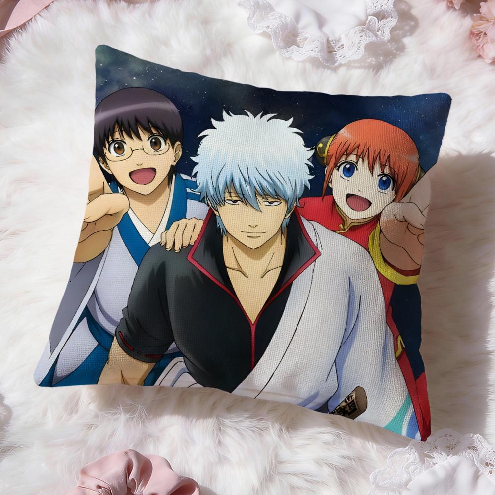 Gintama hot anime Cushion Cover Premium Comfort Reversible Pillow Cove -Two in One Design for Any Room & Car Interior