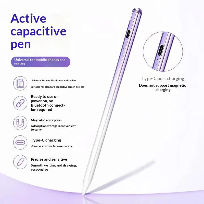 Universal Stylus Pen High Precision Tip Wide Compatibility For Drawing Notes On Tablets And Phones