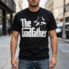 Vintage Godfather Tee Retro Mafia Movie Style Print Men Women Cotton Short Sleeve Streetwear  Top