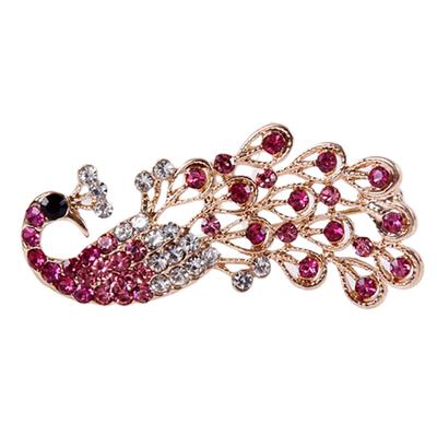 Spilla Spilla da colletto a forma di pavone alla moda da donna brillante e adorabile per matrimonio