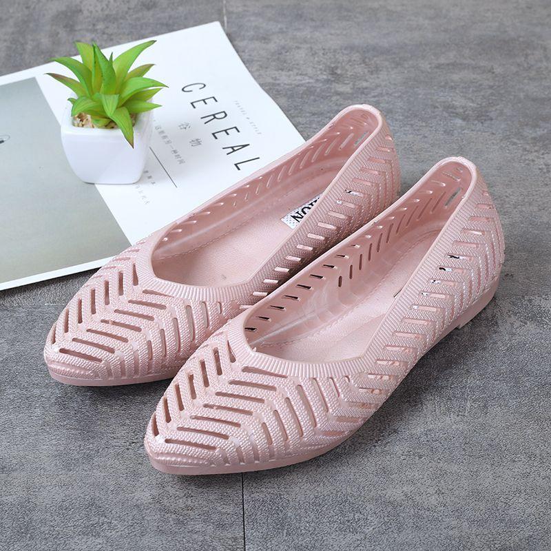 New Four Seasons Shoes Women's Shallow Sandals Women's Anti Slip Outing Student Casual Single Shoes Women