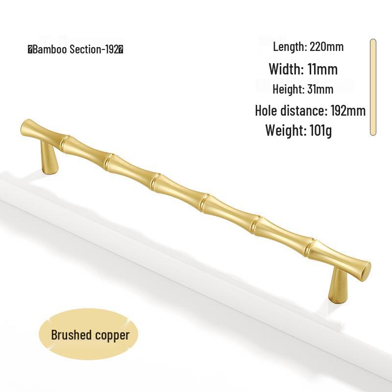 Creative Zinc Alloy Bamboo Knob for Furniture - Exquisite Antique Handle Accessories