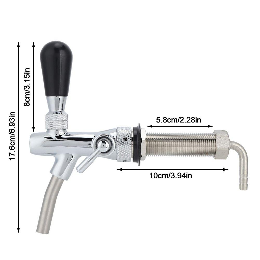 9 piece No-Rust Plated Beer Tap Dispenser Flow Control Adjustable Beer Keg Tap Home Brewing