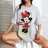 2026 Sommer Disney Minnie Grafik T-Shirt Herren Damen Mode Baumwolle Qualität Lässig Locker Kurzarm Klassisch Unisex