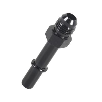 6AN 8AN Male Flares To 5/16" 3/8'' Fuel Hardlines Tube Fitting Adapter Straight Connector Aluminum Black