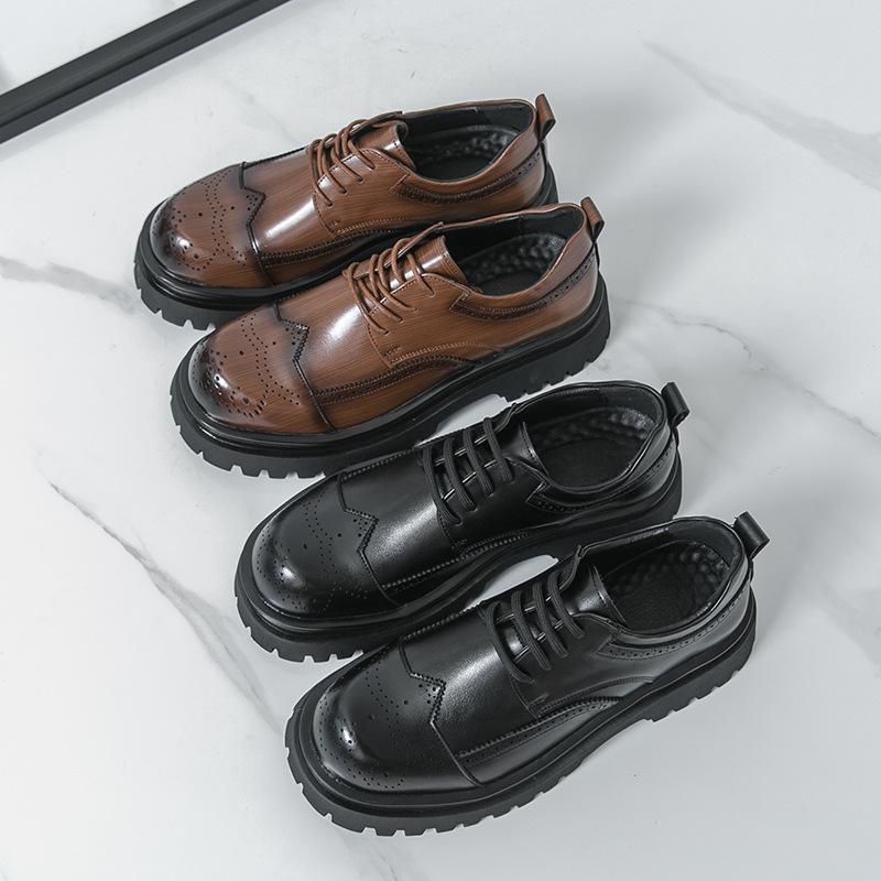 Außenhandel Herren Schuhe mit dicker Sohle und innerer Erhöhung Herren Casual Derby Business Kleid Hochzeit Bräutigam Schuhe 180-J