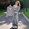 Baleno Women's Slim-Fit Half-Zip Faux Layer Long-Sleeve Tee