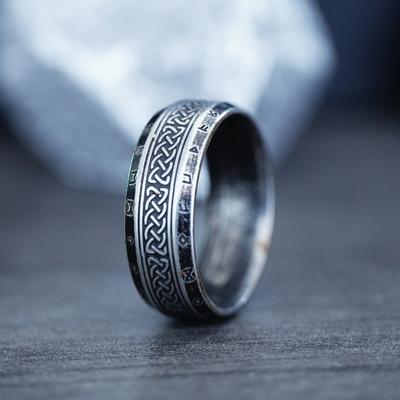 Anelli Vintage Odin Norreno Vichingo Nodo Celtico Per Uomo Donna Moda Acciaio Inossidabile Albero della Vita Anelli Retro Amuleto Gioielli Runici