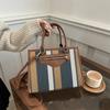 Kapazität Tote Damen Umhängetasche Mode Gestreift 2026 Neuer Trend Color-Block Crossbody Pendler Große Tasche Für Damen