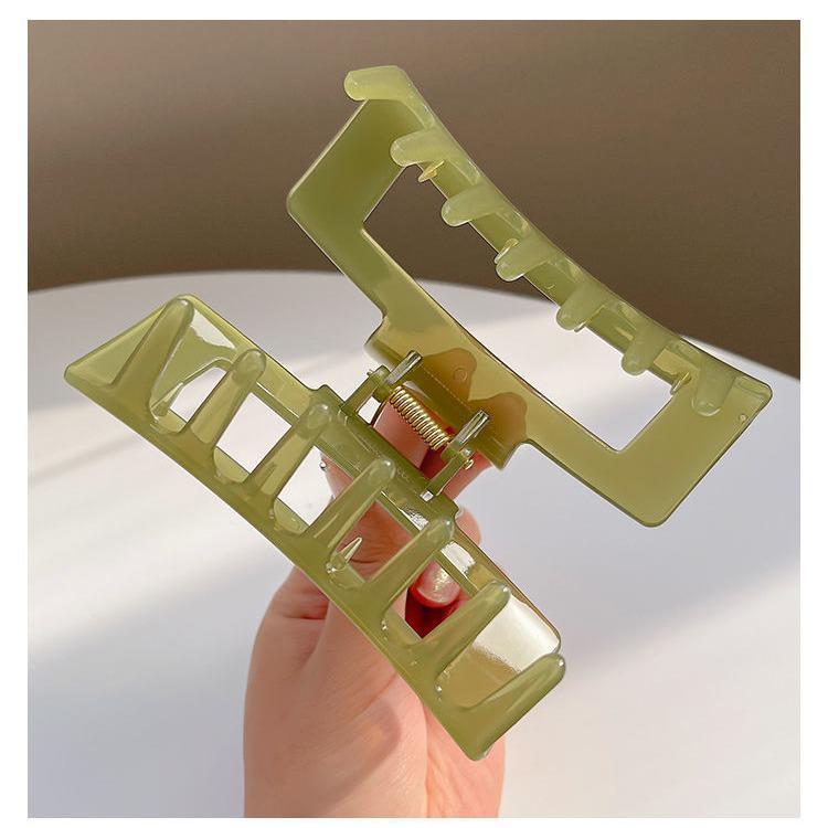 10.5cm Large Square Acrylic Jelly Hair Claw Clip for Women
