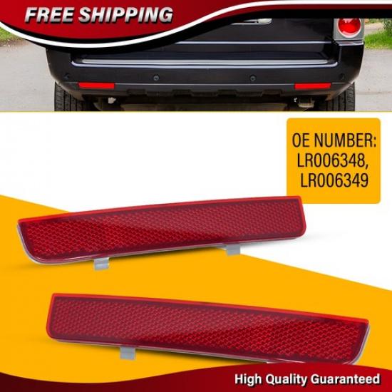 2PCS Red Rear Bumper Reflector Left+Right For 2003-2014 Land Rover Range Rover