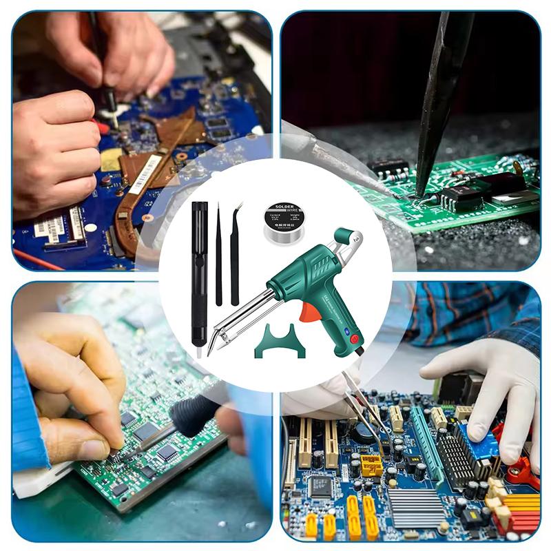 Electric Soldering Iron Gun Hand-Held Internal Heating Soldering Iron Automatically Send Tin Gun Soldering Welding Repair Tool