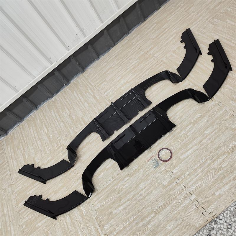 For BMW 2 Series F87 M2 M2C Coupe Competition 2016-2022 Car Rear Bumper Splitter Lip Diffuser V Style ABS Black Bodykits Tuning