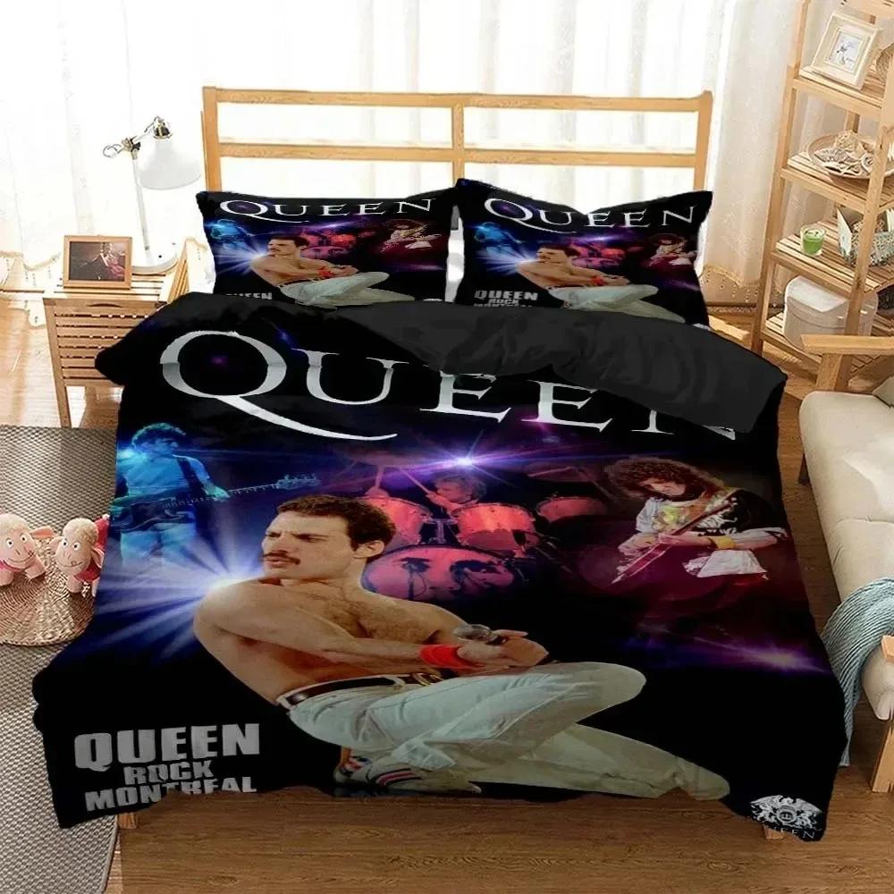 Comforter 3D Print Rock Band Queen Bedding Set Boys Girls Twin Queen Size Bed Kids Adult Fashion Home Textileextile
