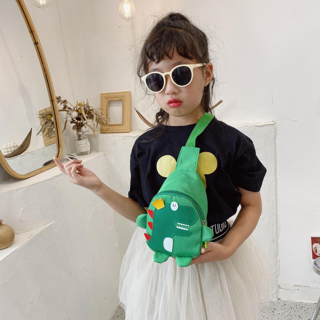 Fashionable Nylon Chest Bag For Boys And Girls In Cute Dinosaur Style For Fun Everyday Adventures