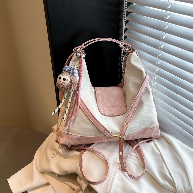 2025 Spring New Messenger Tote Bag Fashion Casual Backpack Simple Retro Bag Underarm Bag Women