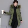 Women Winter Coat Hooded Casual Parkas Jacket  Autumn Warm Letter Print Long Female Zipper Outerwear