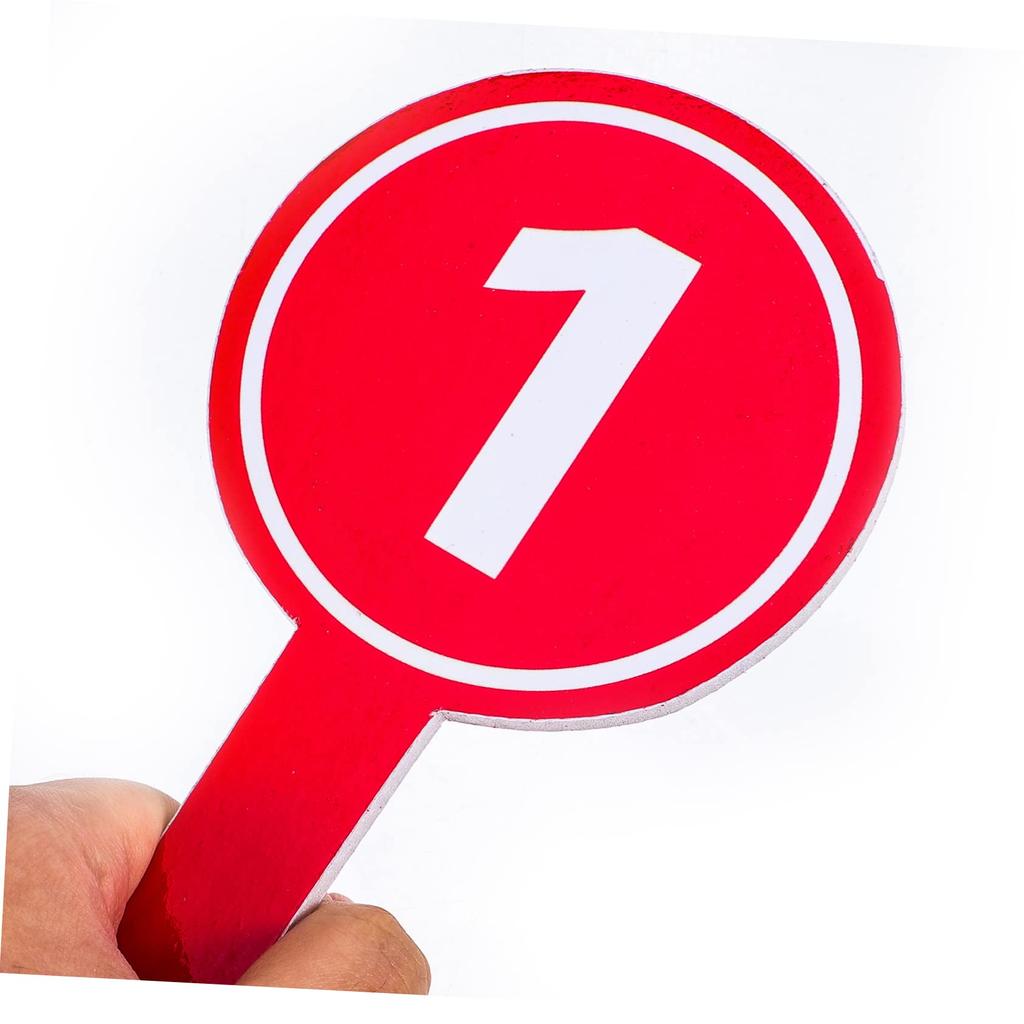 TEHAUX 10-Piece A-Piece Number Plate Score Holder, Large, Practical Handheld Paddle Game, Small Whiteboard Score Reporter Paddle, Small Whiteboard