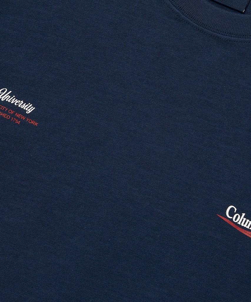 COLUMBIA UNIVERSITY Cu Big Wave Logo S/S T-Shirts Dark Navy