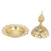 Incense Burner Holder Decorative Gold Metal Incense Stick Stand Tray for Halloween Christmas Decoration Display