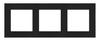 LINE 3-gang Frame: Matte Black, SIMON55
