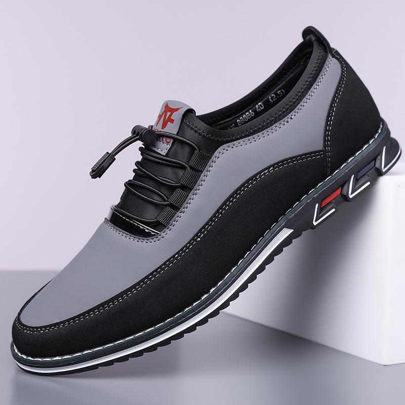 New Double-Color Big Size 38-53 Business Casual Leather Men'S Shoes Comfortable Breathable Flat Sole Loafers For Daily Commuting