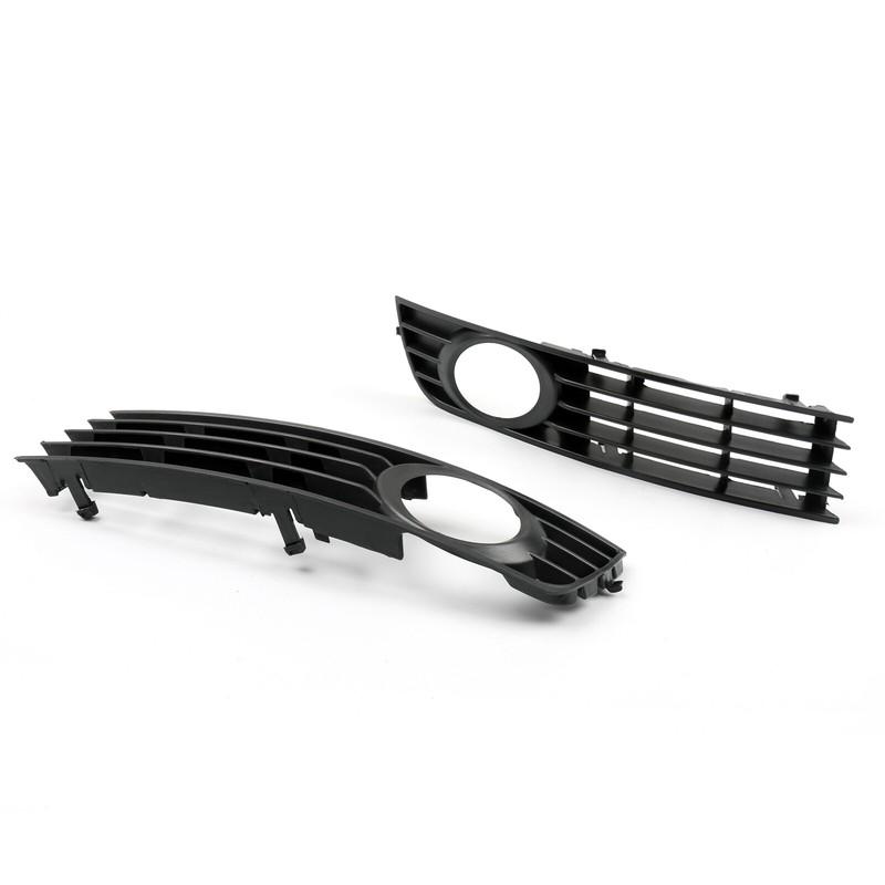 Pair Front Bumper Lower Fog Light Fog Lamp Grilles Grill 8E0807681 8E0807682 For A4 B6 02-05