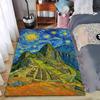 "Machu Picchu and Starry Night Style Printed Artistic Carpet Rug" Suitable for Use As an Anti-slip for Living Room Bedroom Sofas