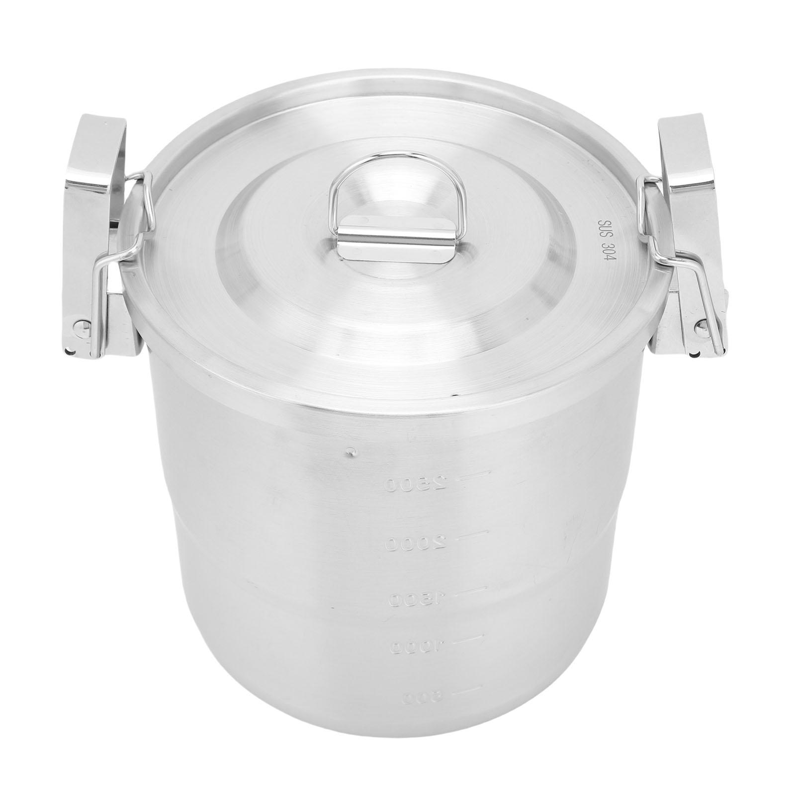 Camping Cooking Pot 304 Stainless Steel Portable Metal Rice Cooker Camping Cookware for Outdoor Hiking