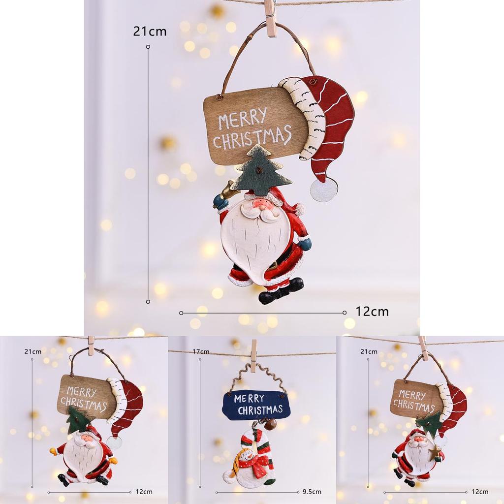 Christmas Tree Decorations Resin Hanging Tags For Holiday Scene Decor Gift Items