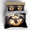 Angelic Warrior with Glowing Wings Design Bedding set (1 duvet cover, 2 pillowcases, duvet not included)