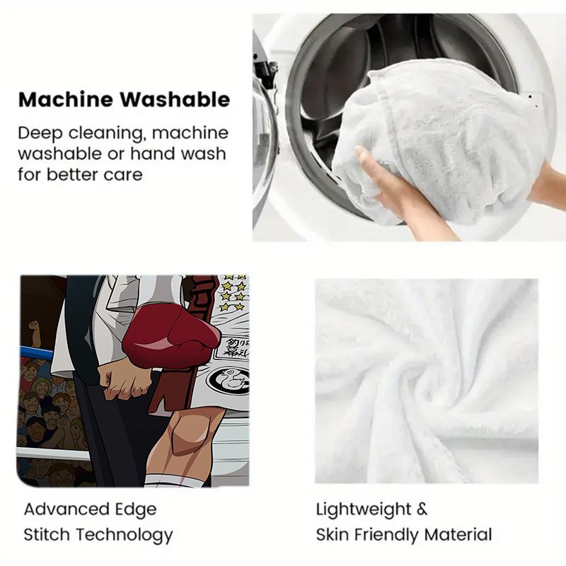 Hajime No Ippo 2D Flat Pattern Flannel Blanket High Quality All Seasons Warmth and Comfort Perfect for Christmas Gifts.DMT0925320