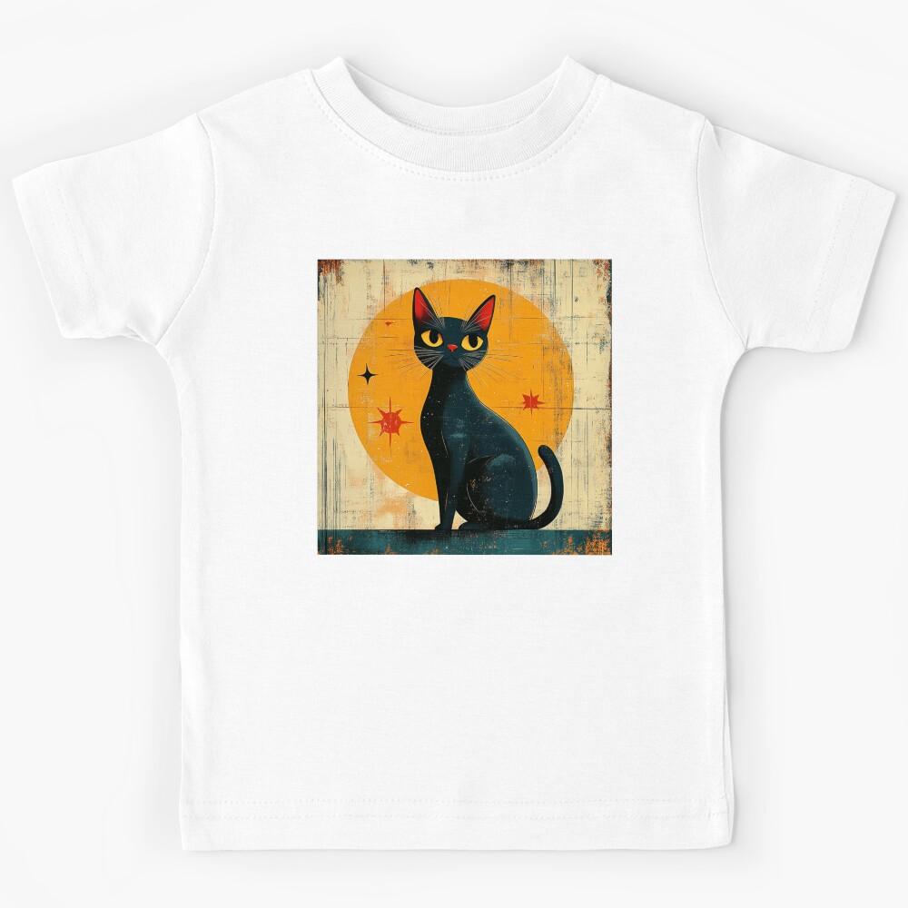 Retro black cat Kids T-Shirt 120