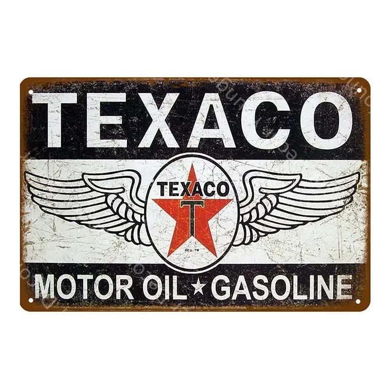 Motor Oil Mobiloil Metal Signs Gasoline Wall Plate Metal Vintage Garage Decor Bar Pub Man Cave Decorative Metal Plaque YA015
