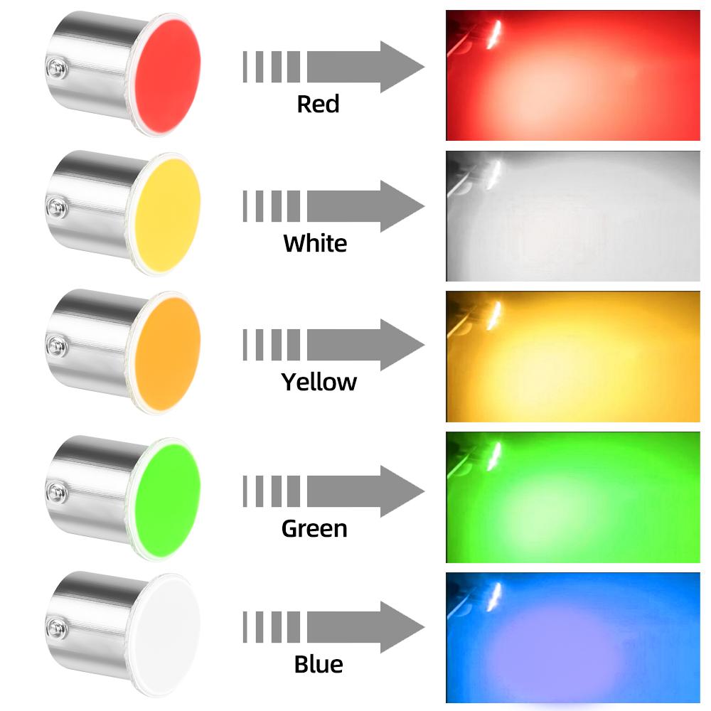 20pcs Super Bright S25 1156 Led COB 12SMD 1156 BA15S P21W Auto Car Signal Reverse Parking Led Lights 12V 24V Auto White Led