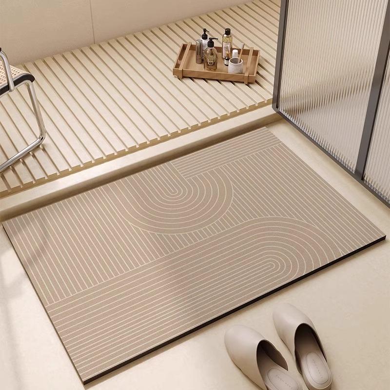 Bathroom Carpet Diatom Mud Floor Mat Anti-slip Foot Wiping Mats Diatomite Soft Water-absorbing Quick-drying Bath Rugs Washable