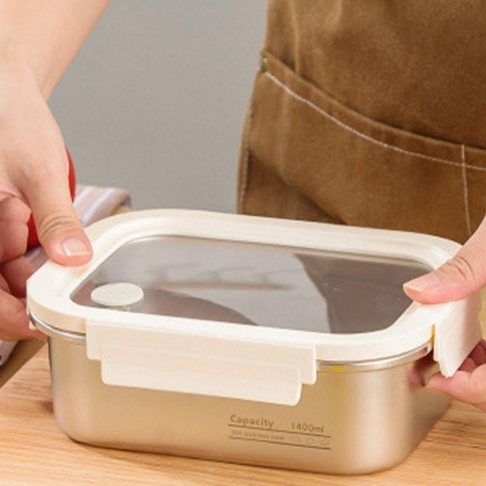 Portable Stainless Steel Crisper Leakproof Sealed Food Box Food Preservation Box  Picnic