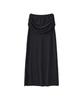 Lomaentinueo Ruched Waist Long Skirt (Black)