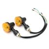 2PCS Universal Motorcycle Turn Signal Lights Indicator Lamp Amber Flashers Light for Kawasaki Suzuki Harley Honda Cafe Racer